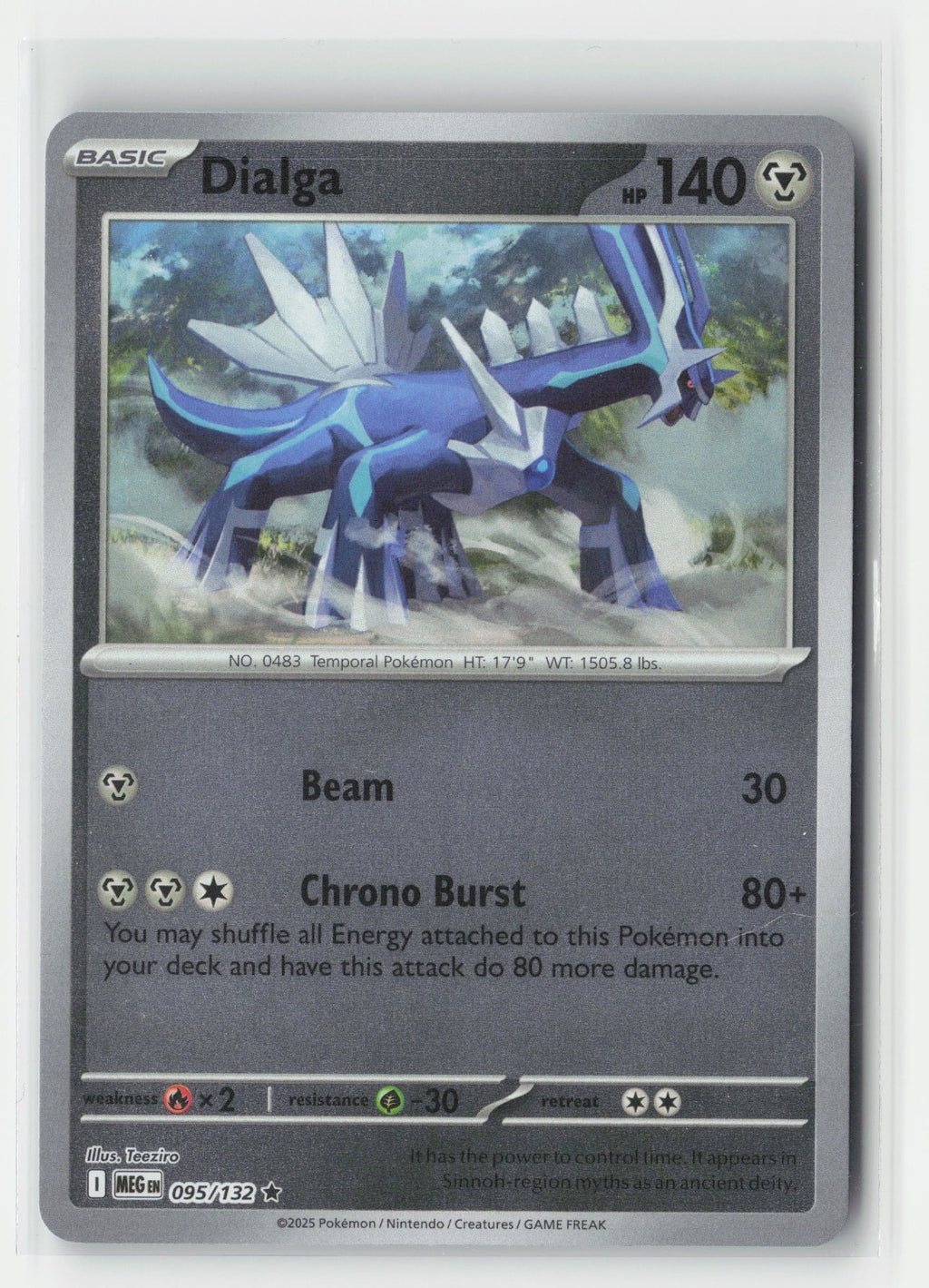 Dialga Reverse Holo ME01: Mega Evolution MEG 095/132