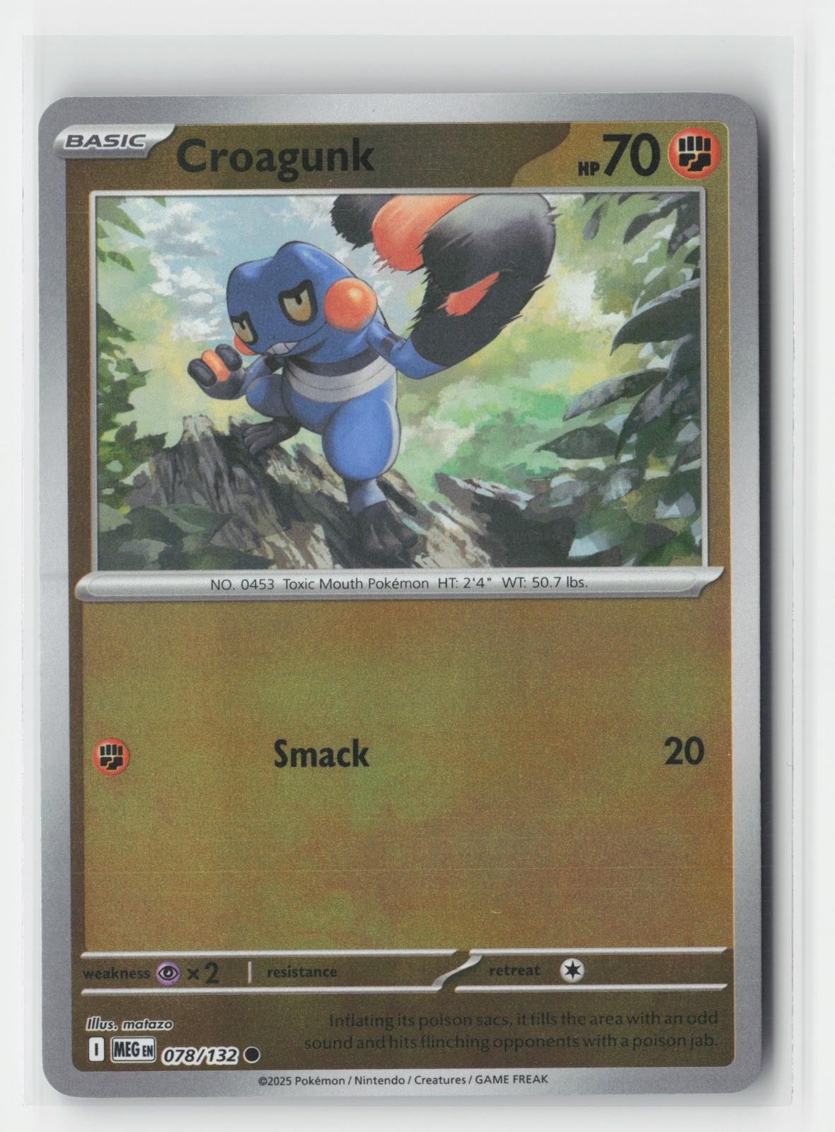 Croagunk Mega Evolution 078/132 C Pokemon Reverse Holo NM