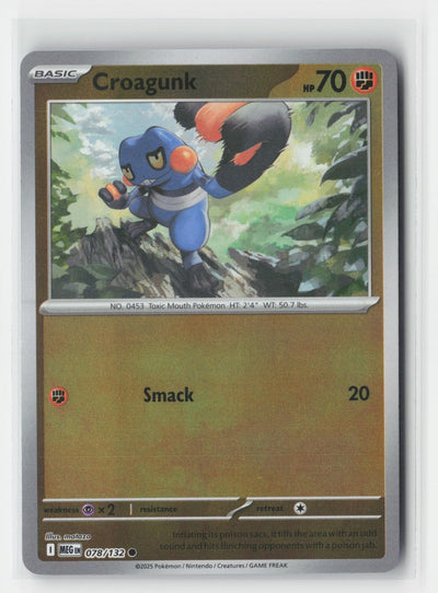 Croagunk Mega Evolution 078/132 C Pokemon Reverse Holo NM
