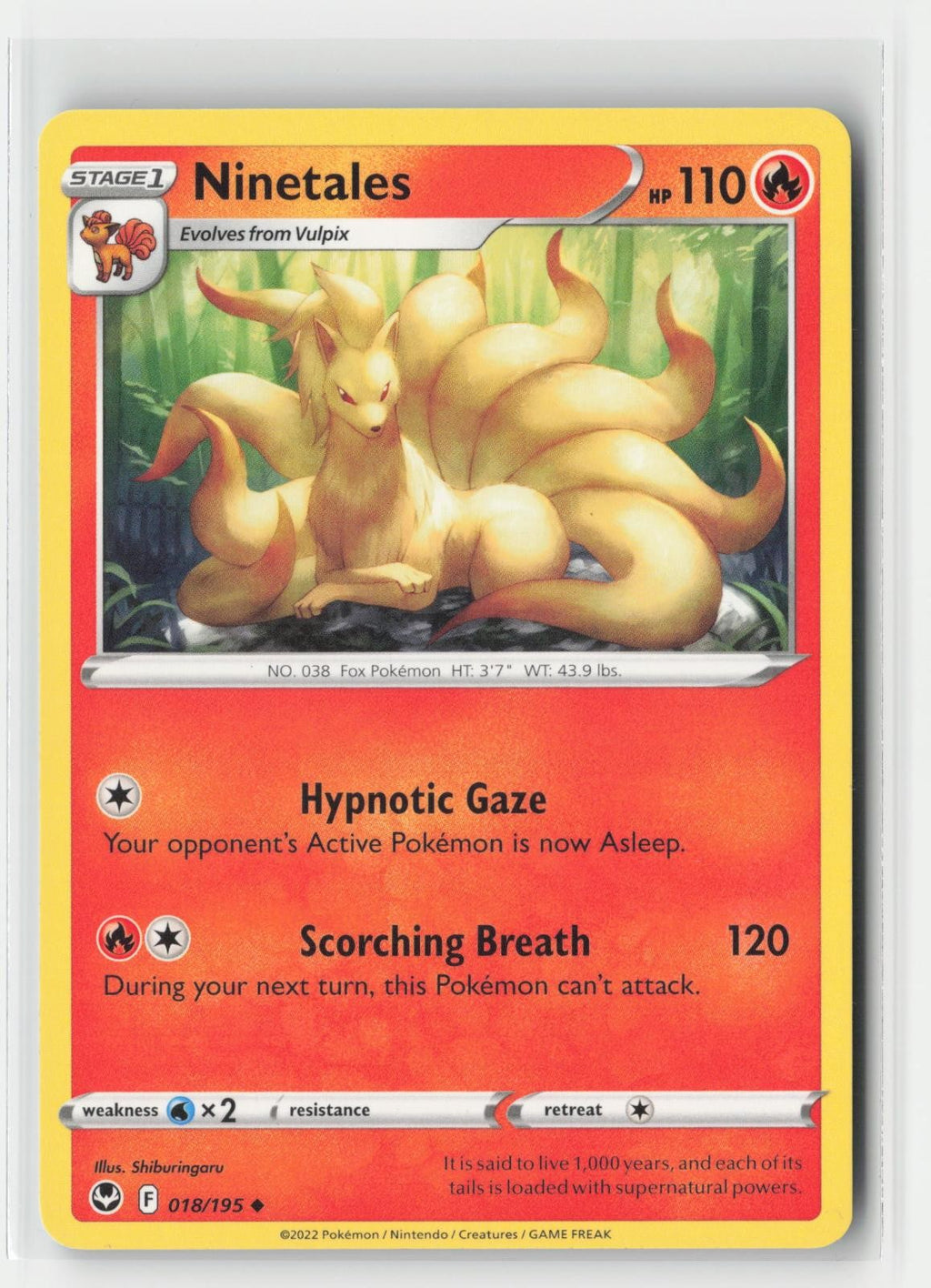 Ninetales Silver Tempest 018/195 UC Pokemon MP