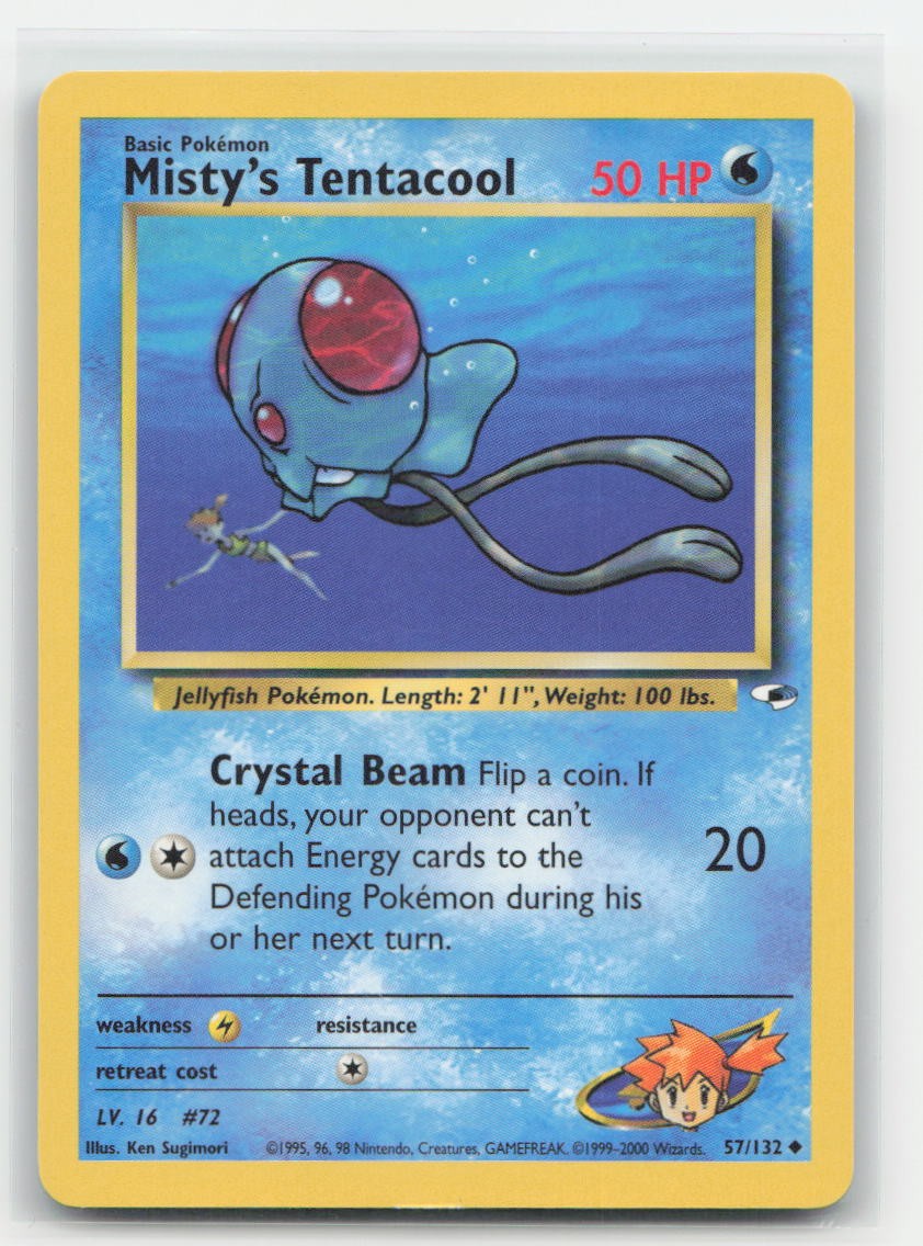 Misty's Tentacool Unlimited Gym Heroes 57/132 UC Pokemon LP