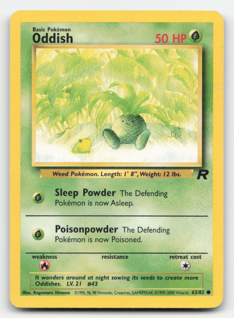 Oddish Unlimited Team Rocket 63/82 C Pokemon LP