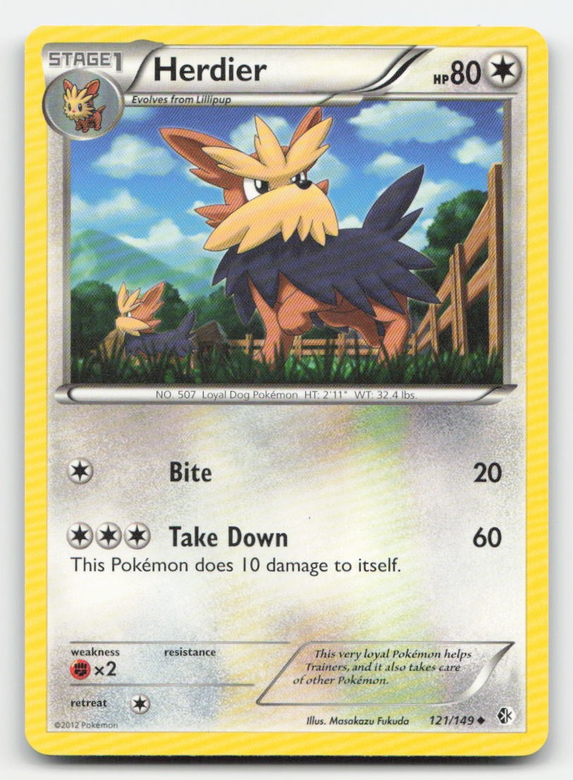 Herdier Boundaries Crossed 121/149 UC Pokemon LP