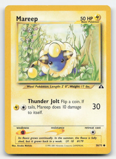 Mareep Unlimited Neo Discovery 58/75 C Pokemon MP