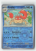 Kingler Reverse Holo SV: Scarlet & Violet 151 MEW 099/165 Pokemon TCG