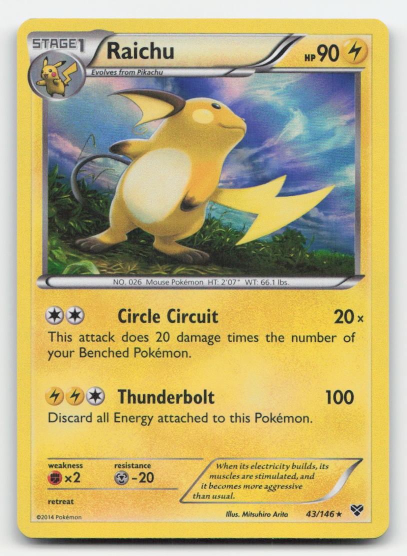 Raichu Holo XY 43/146 R Pokemon NM