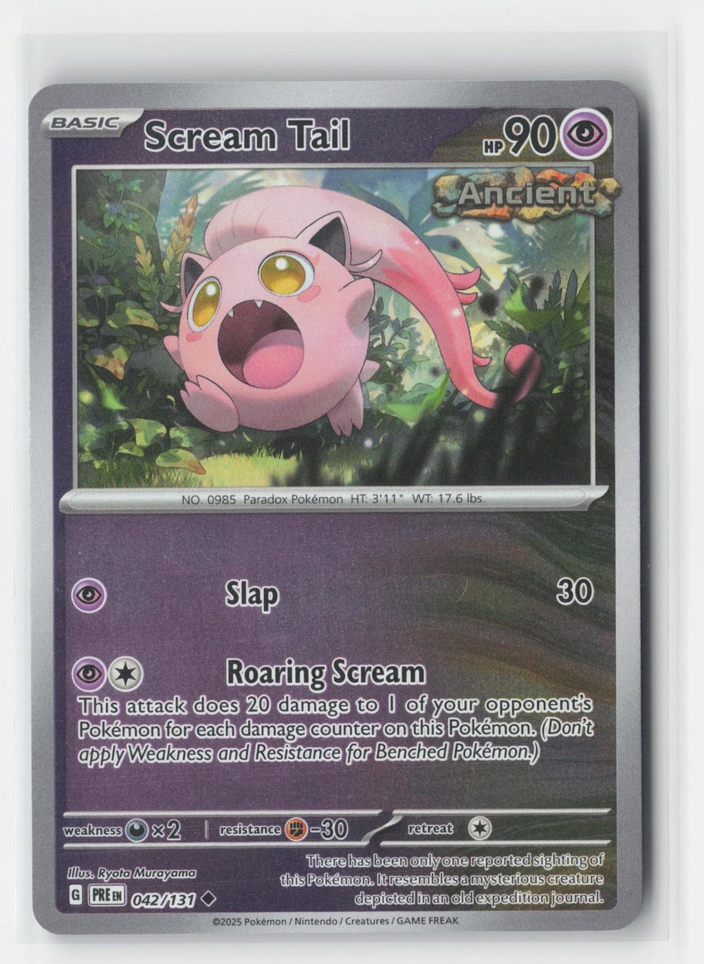 Scream Tail Reverse Holo Prismatic Evolutions 042/131 UC Pokemon NM