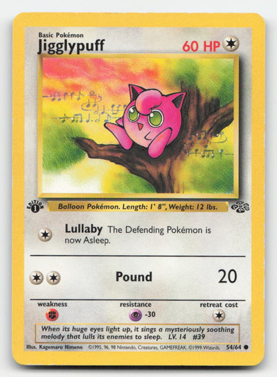 Jigglypuff 1st Edition Jungle 54/64 C Pokemon DMG