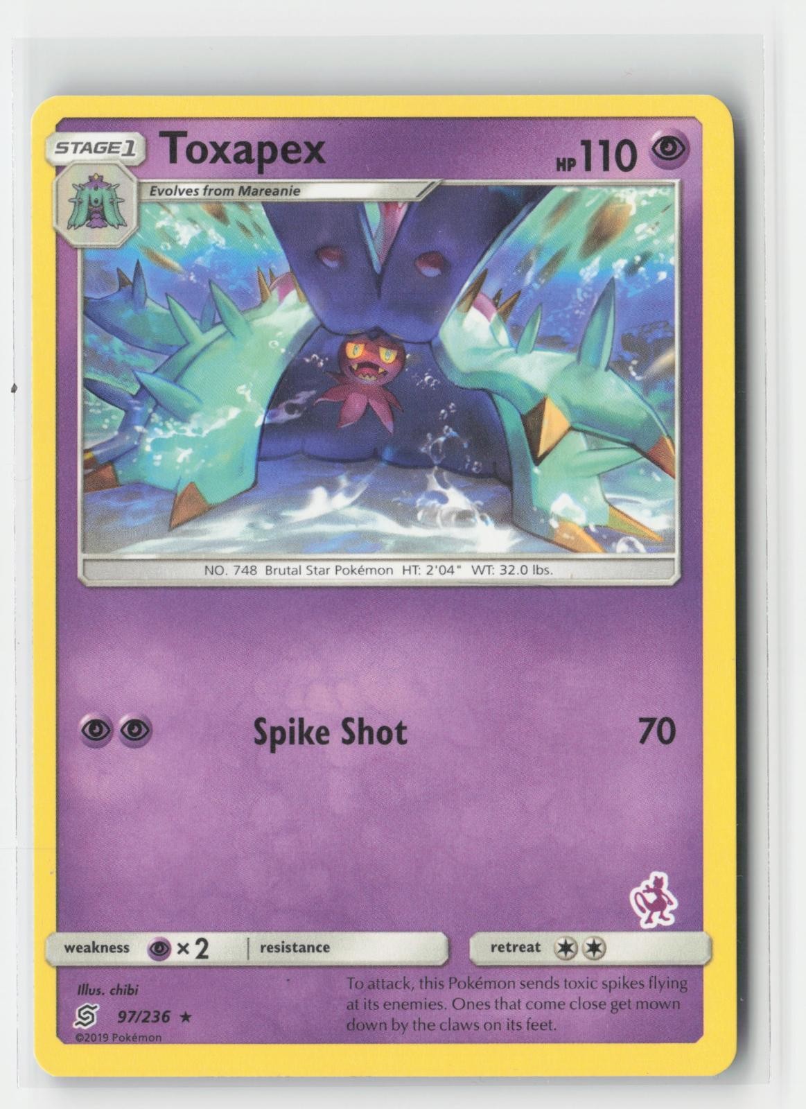 Toxapex - 97/236 (Mewtwo Stamped) Battle Academy 097/236 P Pokemon MP
