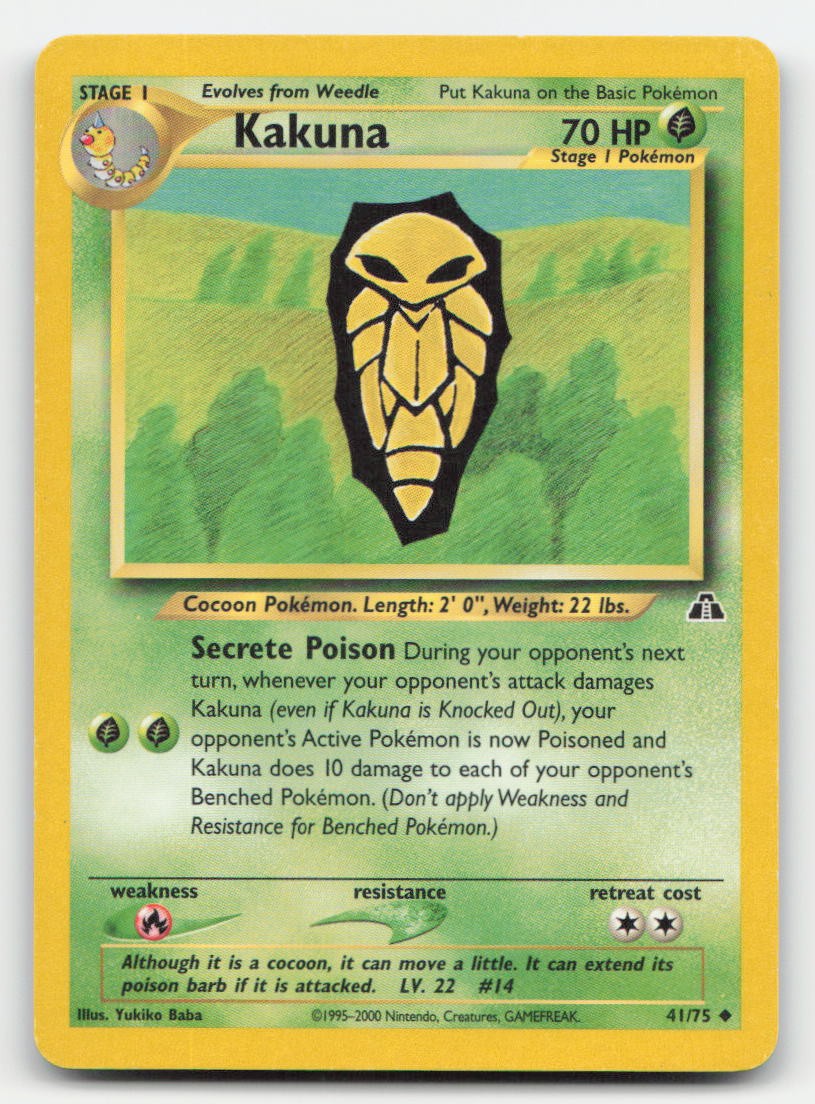 Kakuna Unlimited Neo Discovery 41/75 UC Pokemon LP