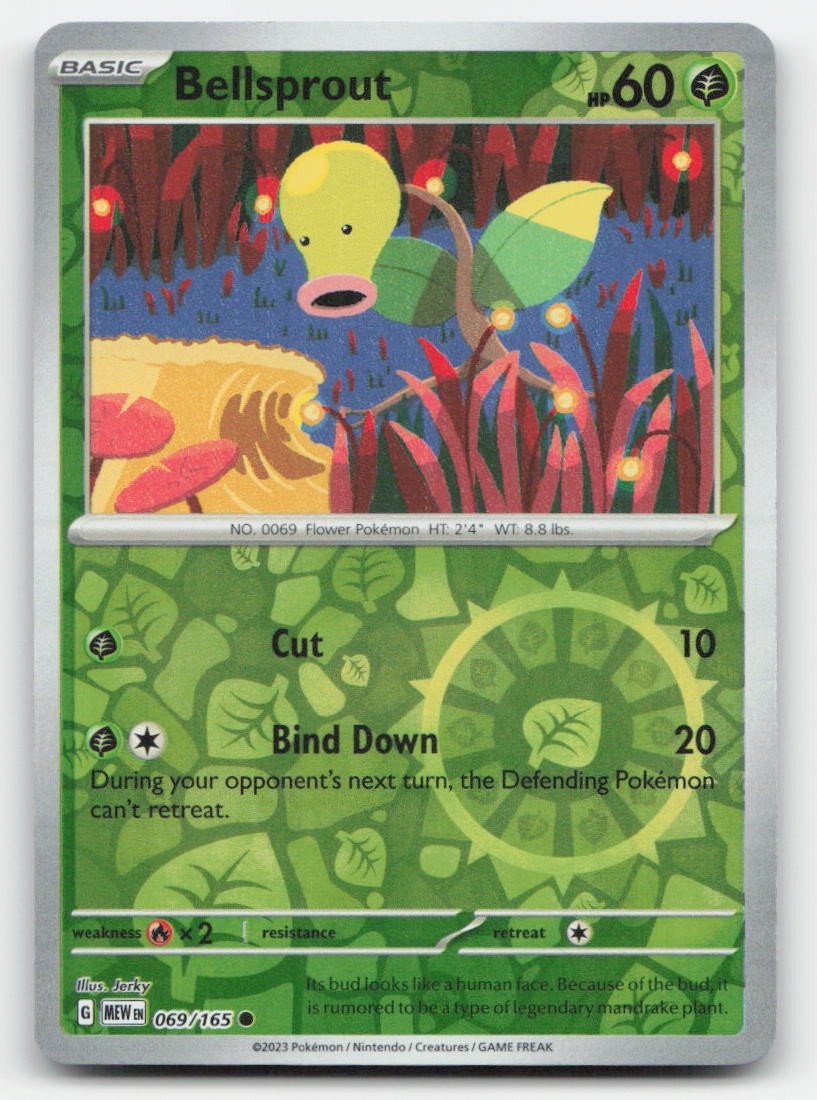 Bellsprout Reverse Holo 151 069/165 C Pokemon NM