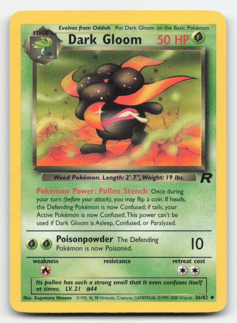 Dark Gloom Unlimited Team Rocket 36/82 UC Pokemon MP