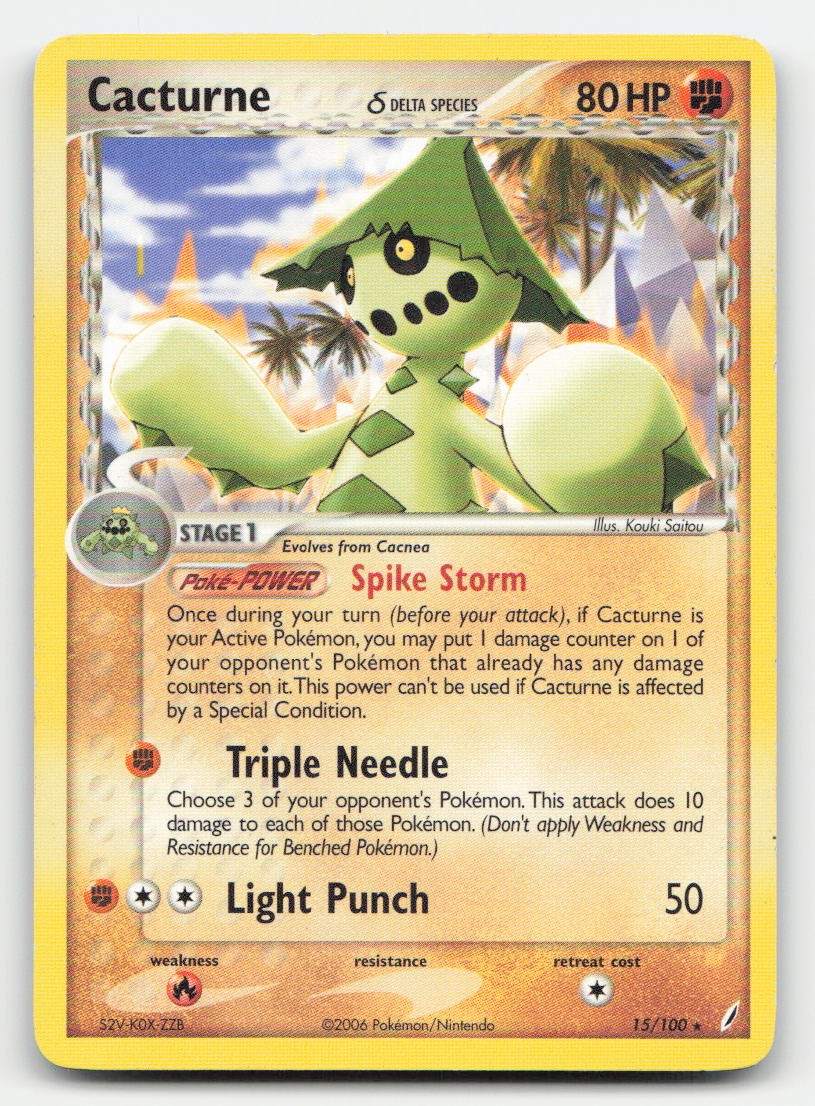 Cacturne Crystal Guardians 15/100 R Pokemon MP