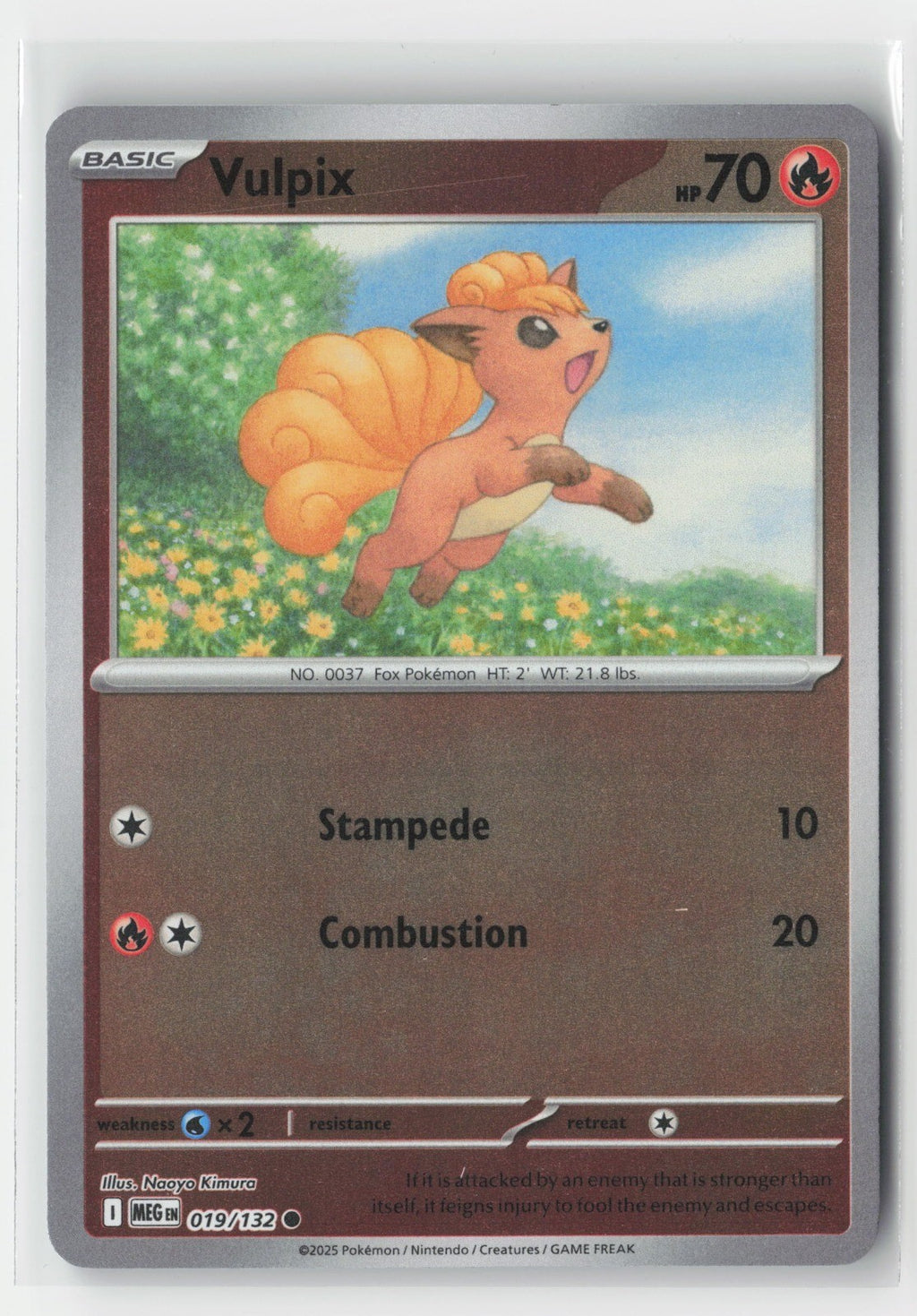 Vulpix Reverse Holo ME01: Mega Evolution MEG 019/132 Pokemon TCG
