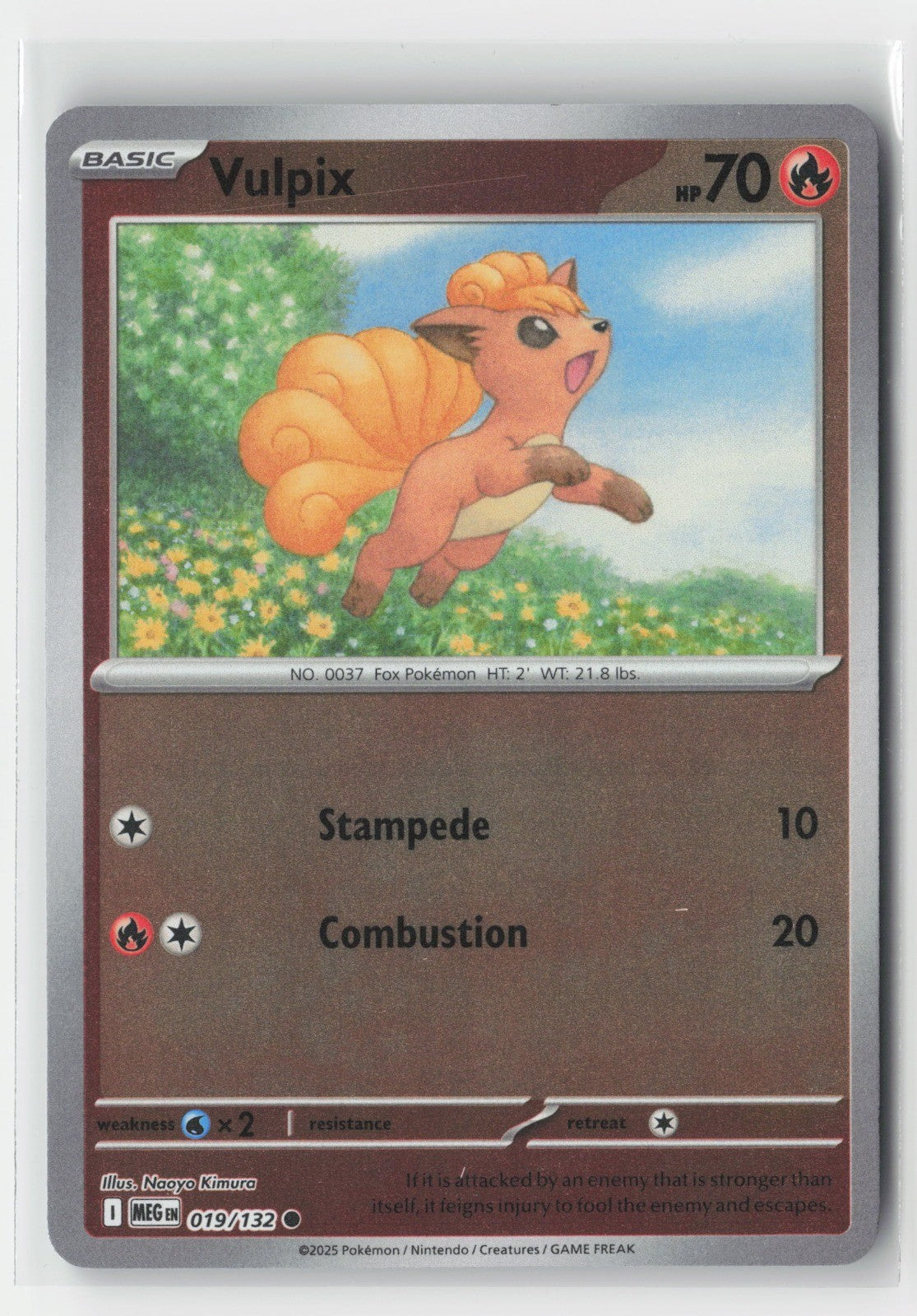 Vulpix Reverse Holo ME01: Mega Evolution MEG 019/132 Pokemon TCG