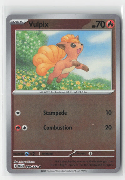 Vulpix Reverse Holo ME01: Mega Evolution MEG 019/132 Pokemon TCG