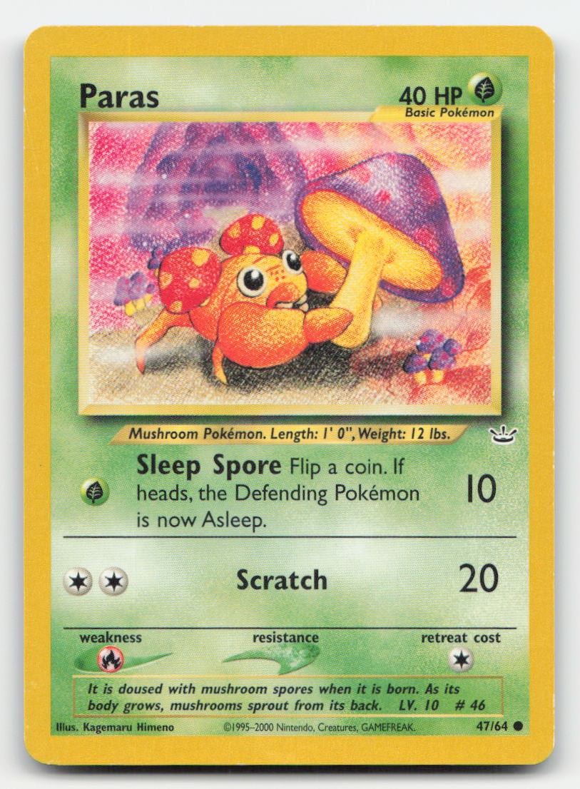 Paras Unlimited Neo Revelation 47/64 C Pokemon MP