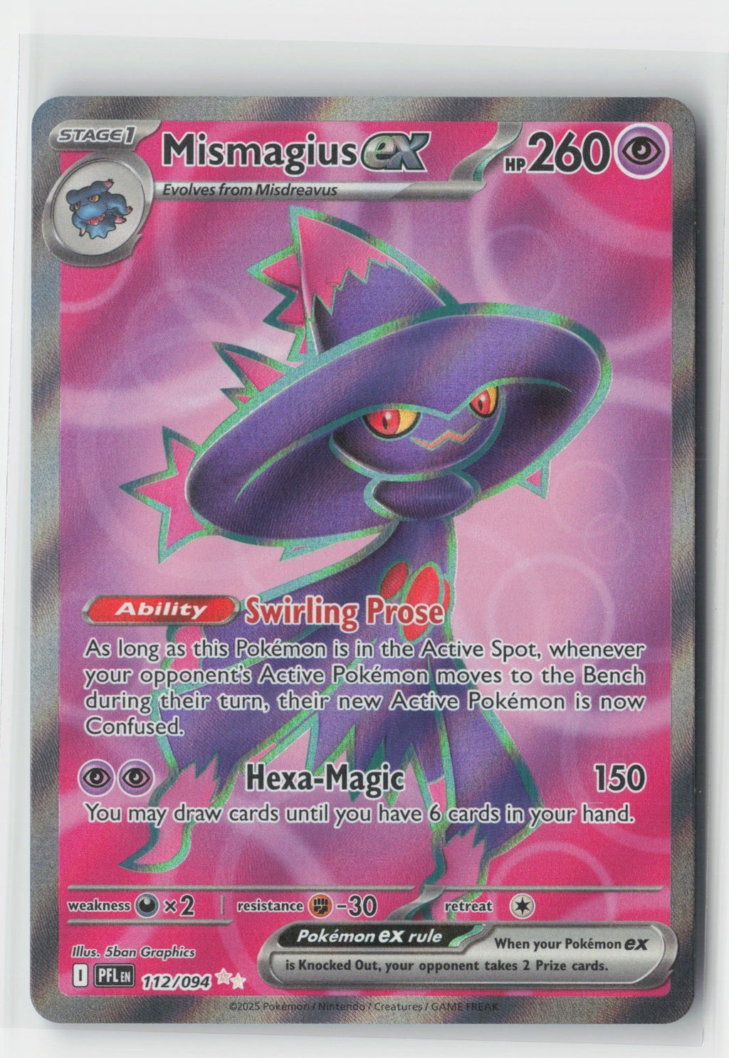 Mismagius ex - Holo ME02: Phantasmal Flames PFL 112/094