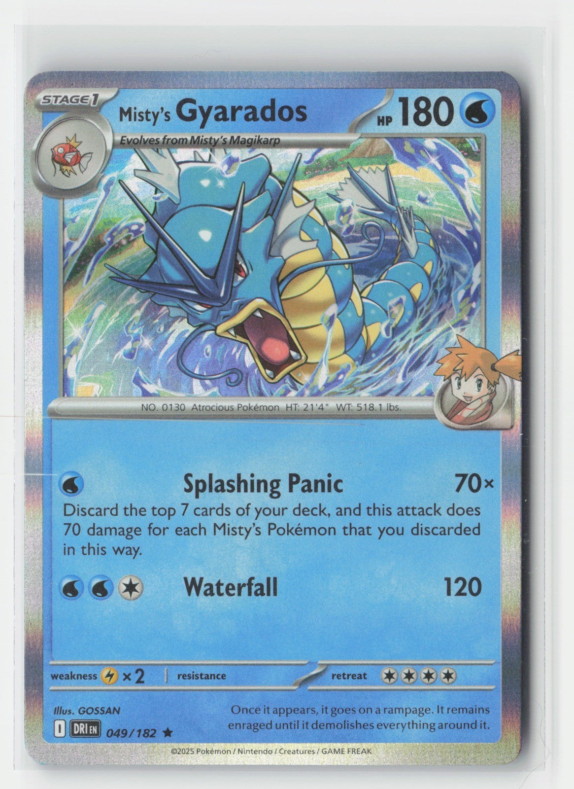 Misty's Gyarados Holofoil SV10: Destined Rivals DRI 049/182 Pokemon TCG
