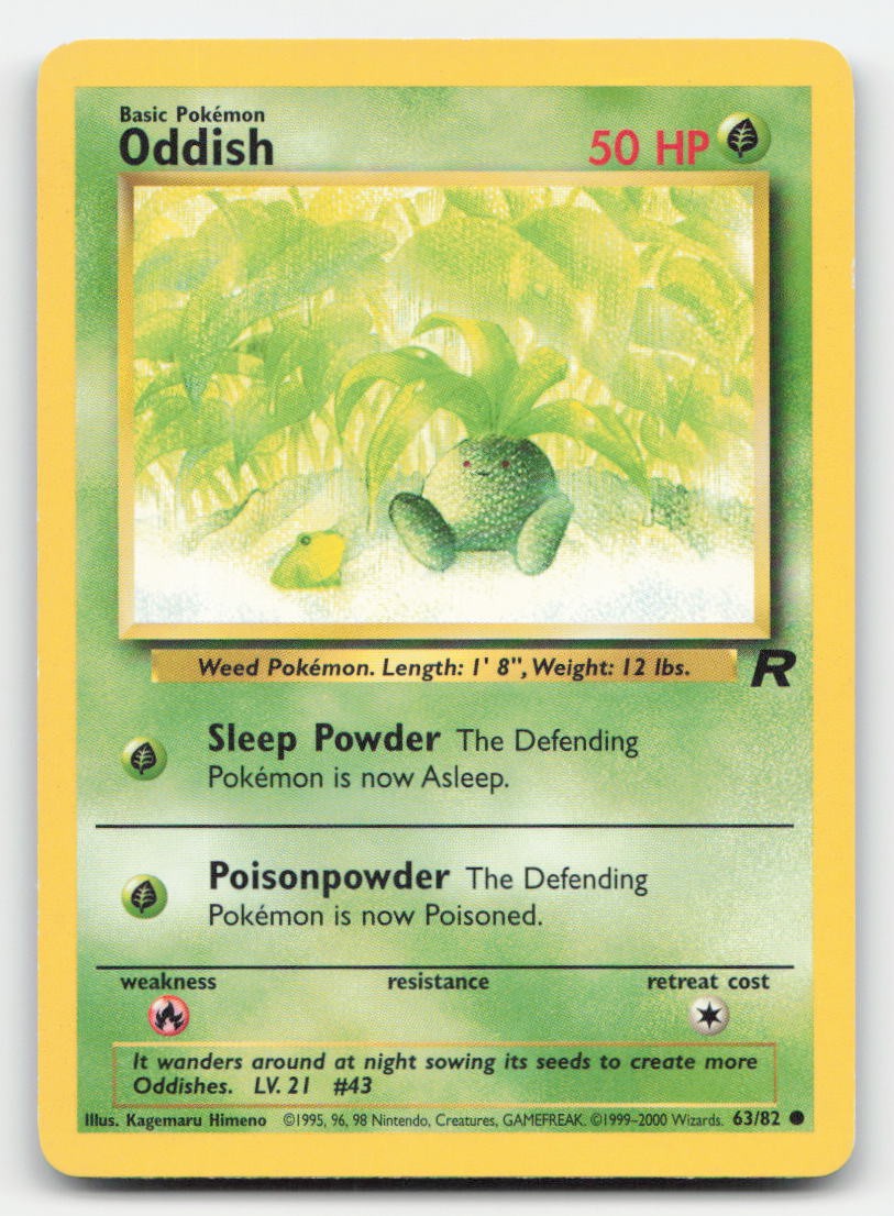Oddish Unlimited Team Rocket 63/82 C Pokemon MP