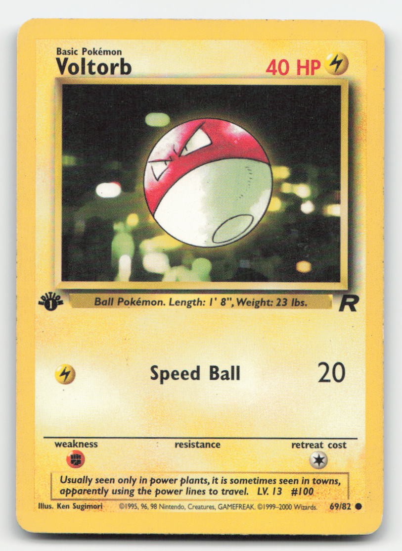 Voltorb 1st Edition Team Rocket 69/82 C Pokemon MP