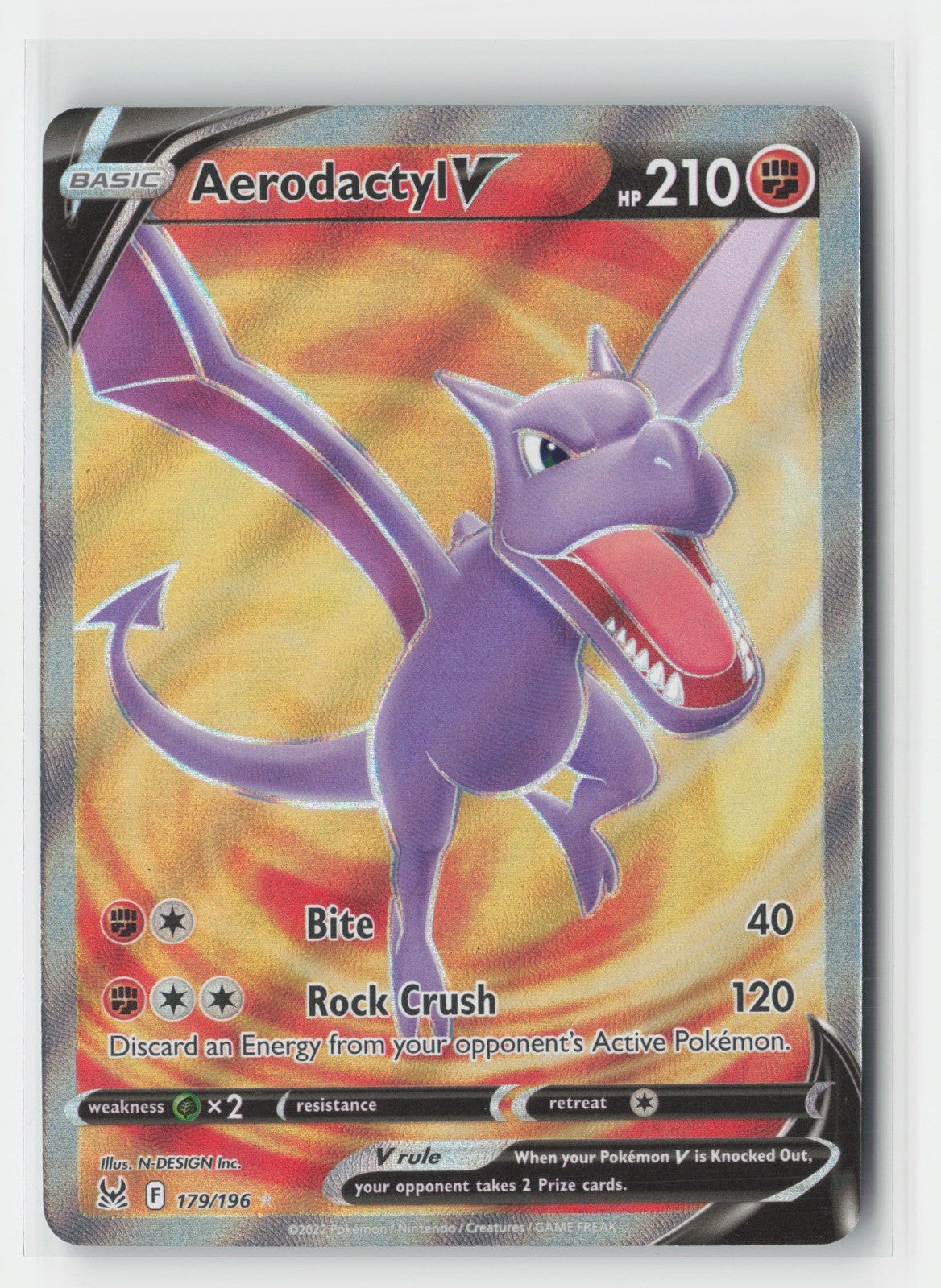 Aerodactyl V (Full Art) Holo SWSH11: Lost Origin SWSH11 179/196 Pokemon TCG