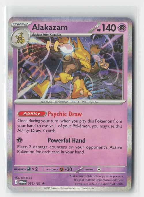 Alakazam Holo ME01: Mega Evolution MEG 056/132 Pokemon TCG