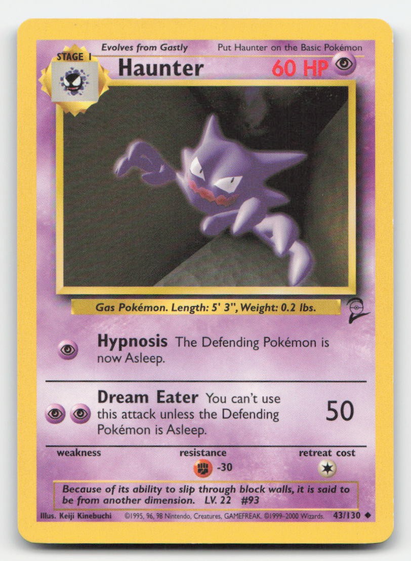 Haunter Base Set 2 43/130 UC Pokemon LP