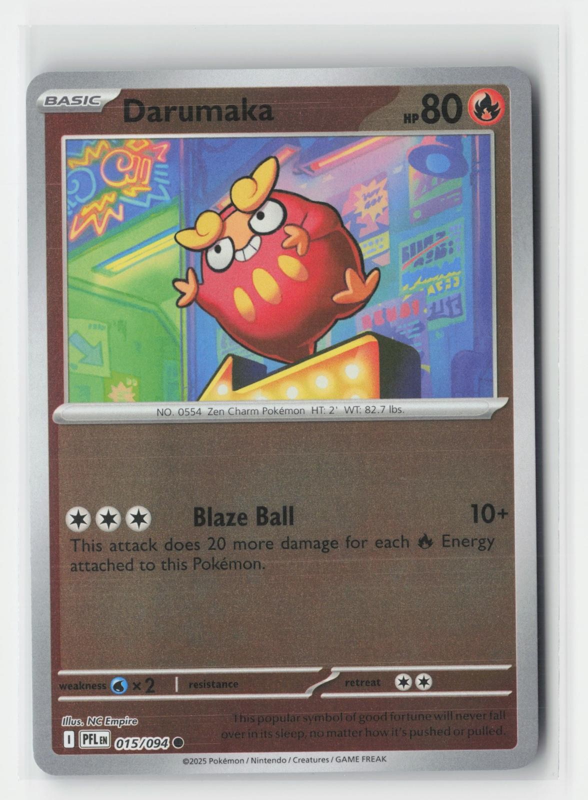 Darumaka Phantasmal Flames 015/094 C Pokemon Reverse Holo NM
