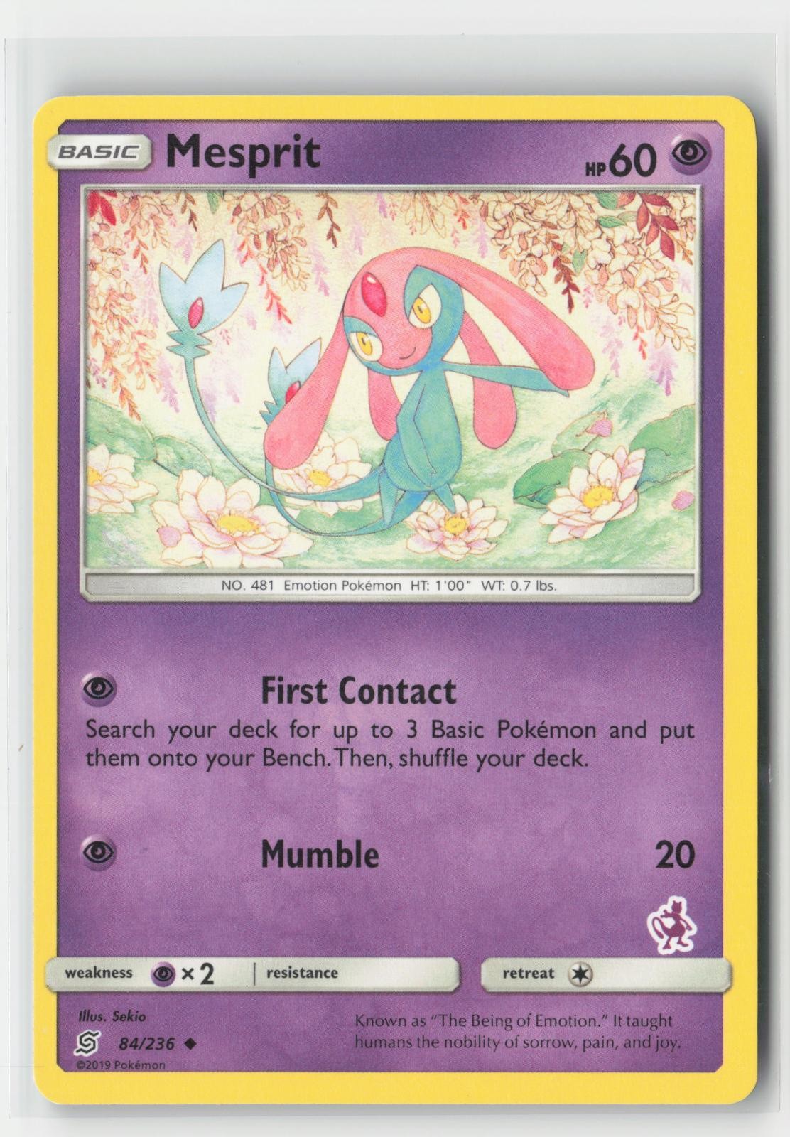 Mesprit - 84/236 (Mewtwo Stamped) Battle Academy 084/236 P Pokemon MP