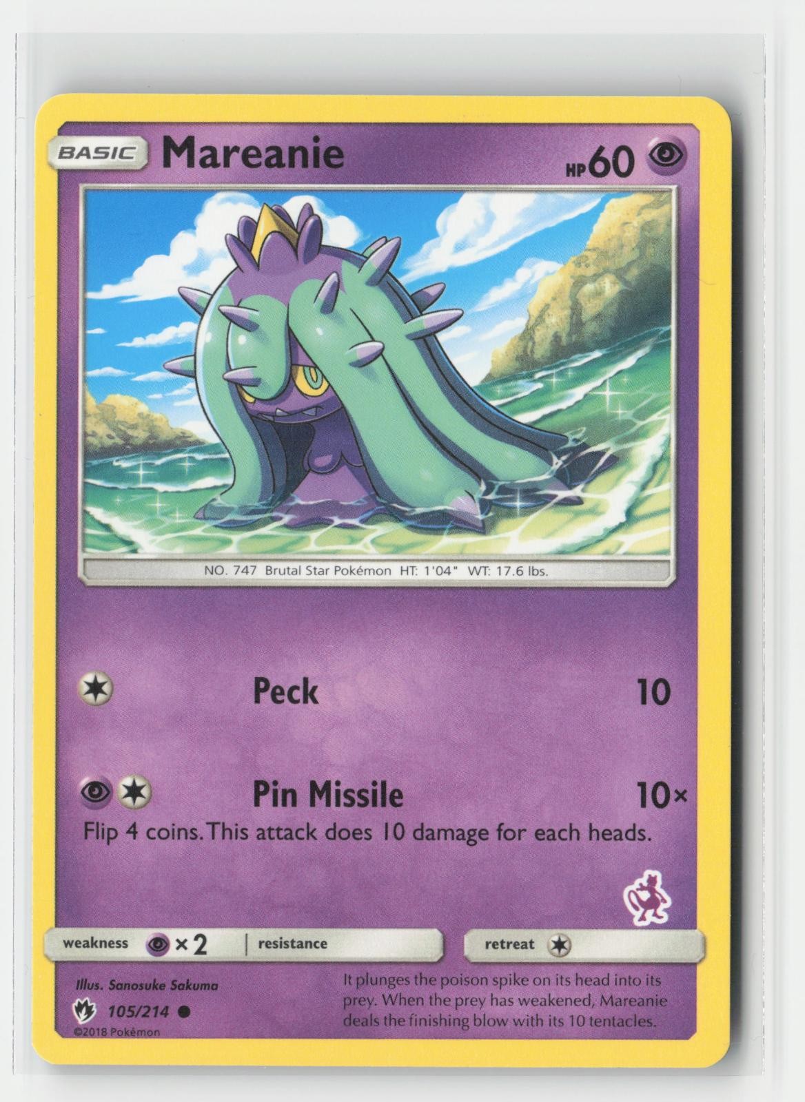 Mareanie (Mewtwo Stamped) Battle Academy 105/214 P Pokemon MP
