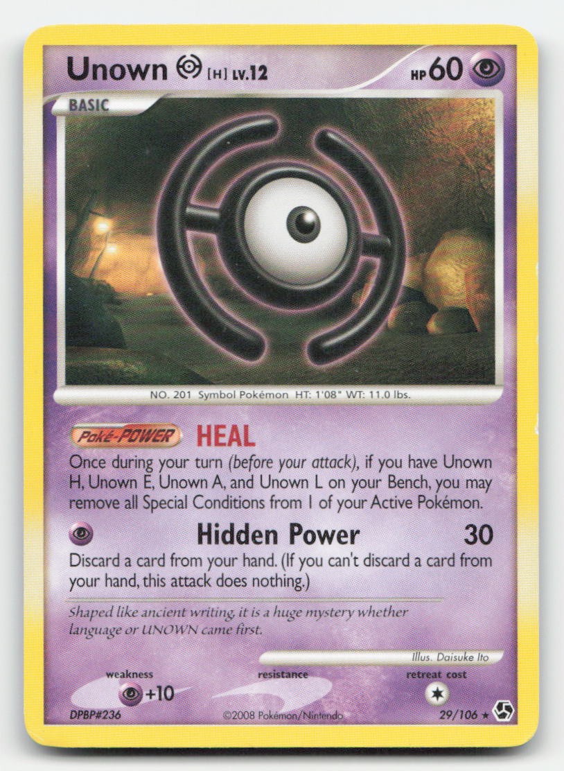 Unown [H] Great Encounters 29/106 R Pokemon HP