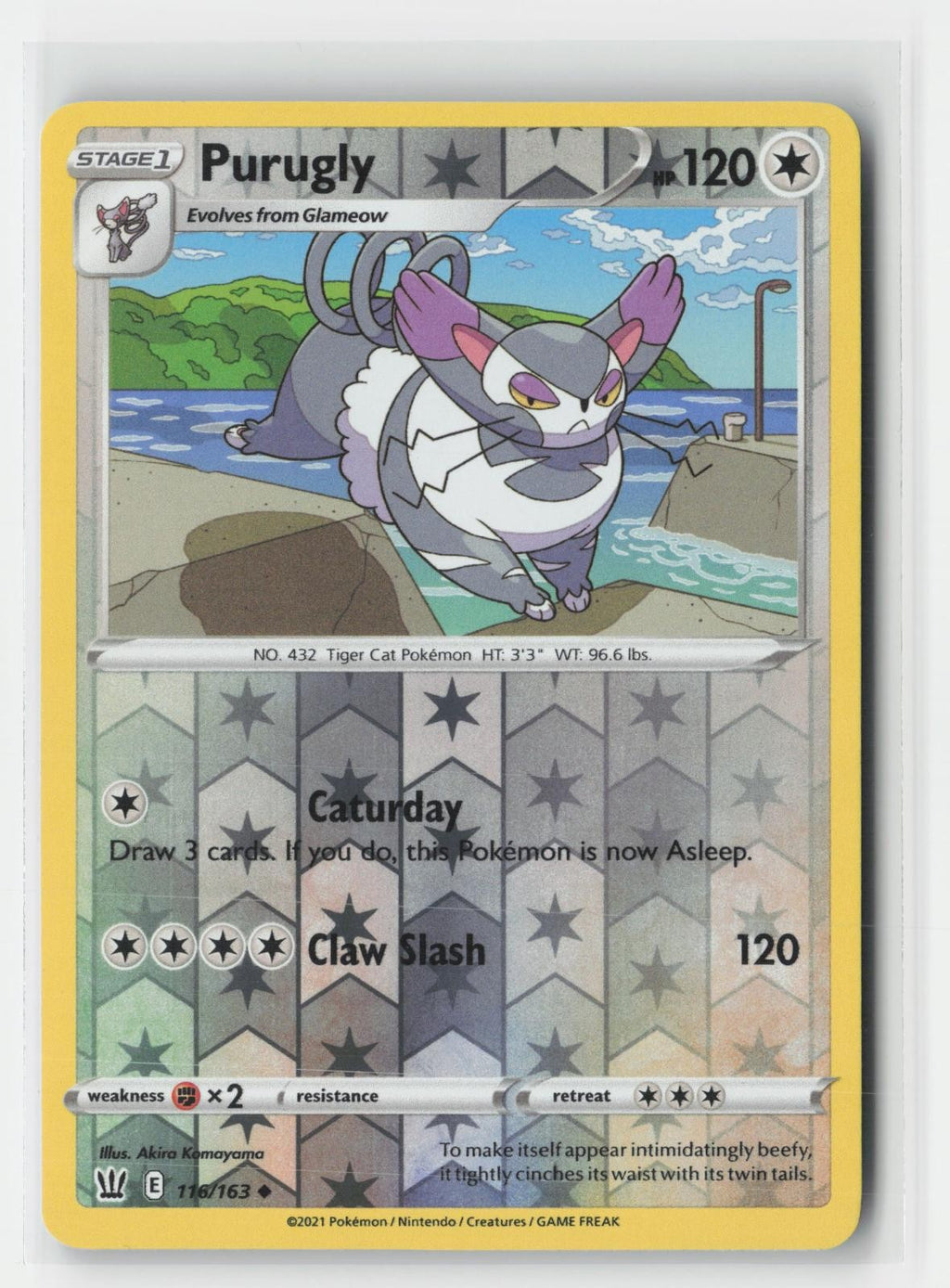 Purugly Battle Styles 116/163 UC Pokemon Reverse Holo NM