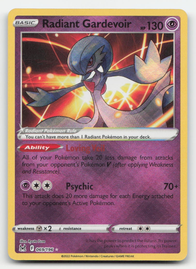 Radiant Gardevoir Lost Origin 069/196 Radiant Rare Pokemon NM