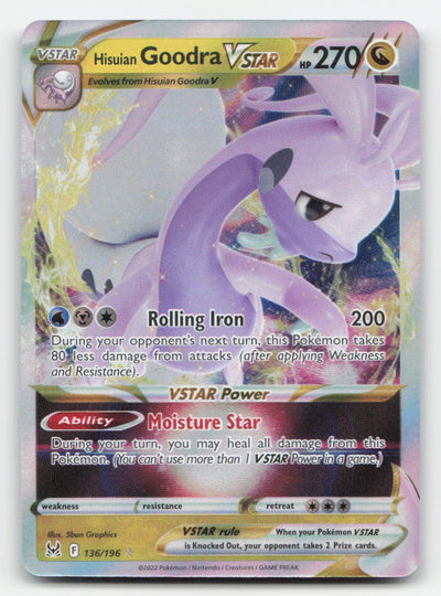 Hisuian Goodra VSTAR Holo Lost Origin 136/196 VSTAR Rare Pokemon NM