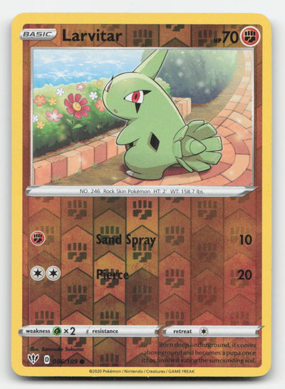 Larvitar Reverse Holo Darkness Ablaze 086/189 C Pokemon NM