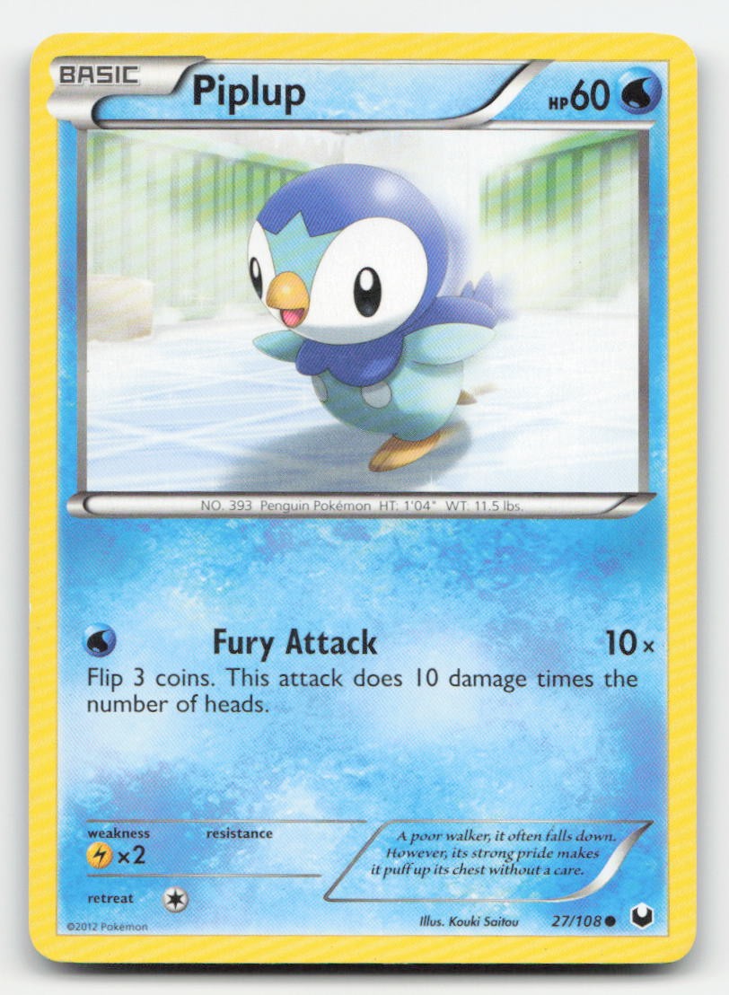 Piplup Dark Explorers 27/108 C Pokemon HP