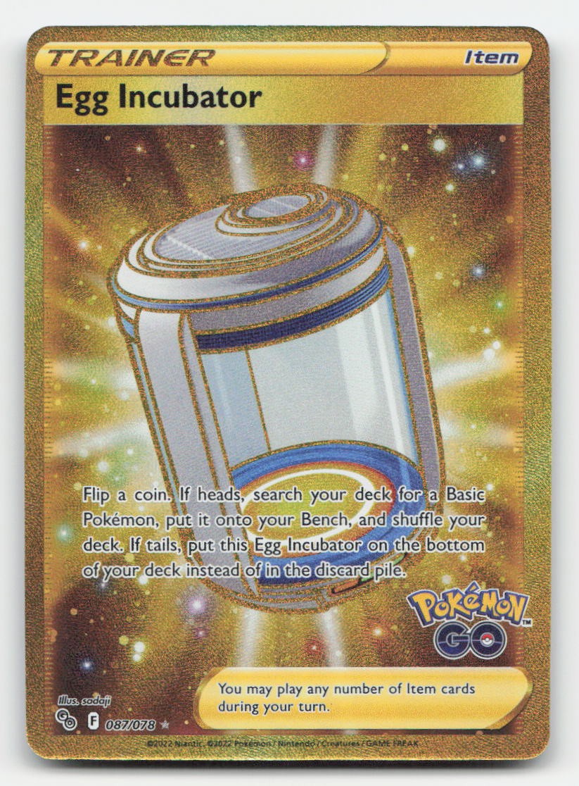 Egg Incubator Holo Pokemon GO 087/078 SEC Pokemon NM