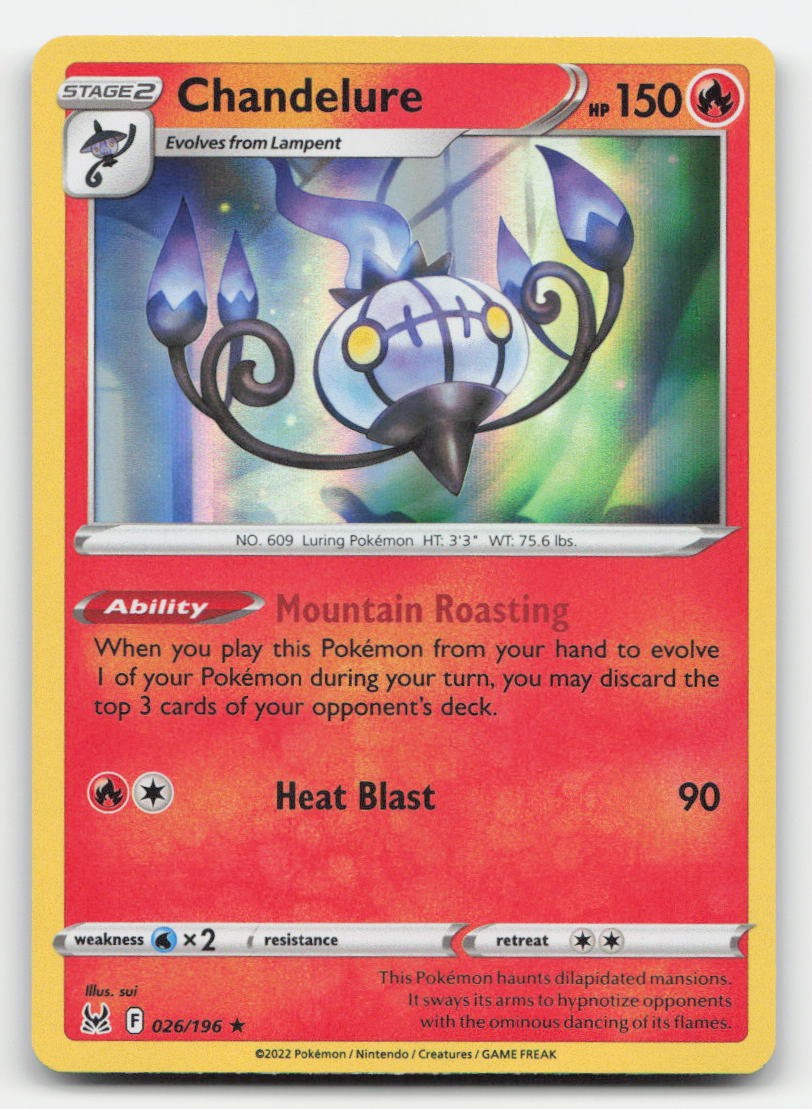 Chandelure Holo Lost Origin 026/196 R Pokemon NM