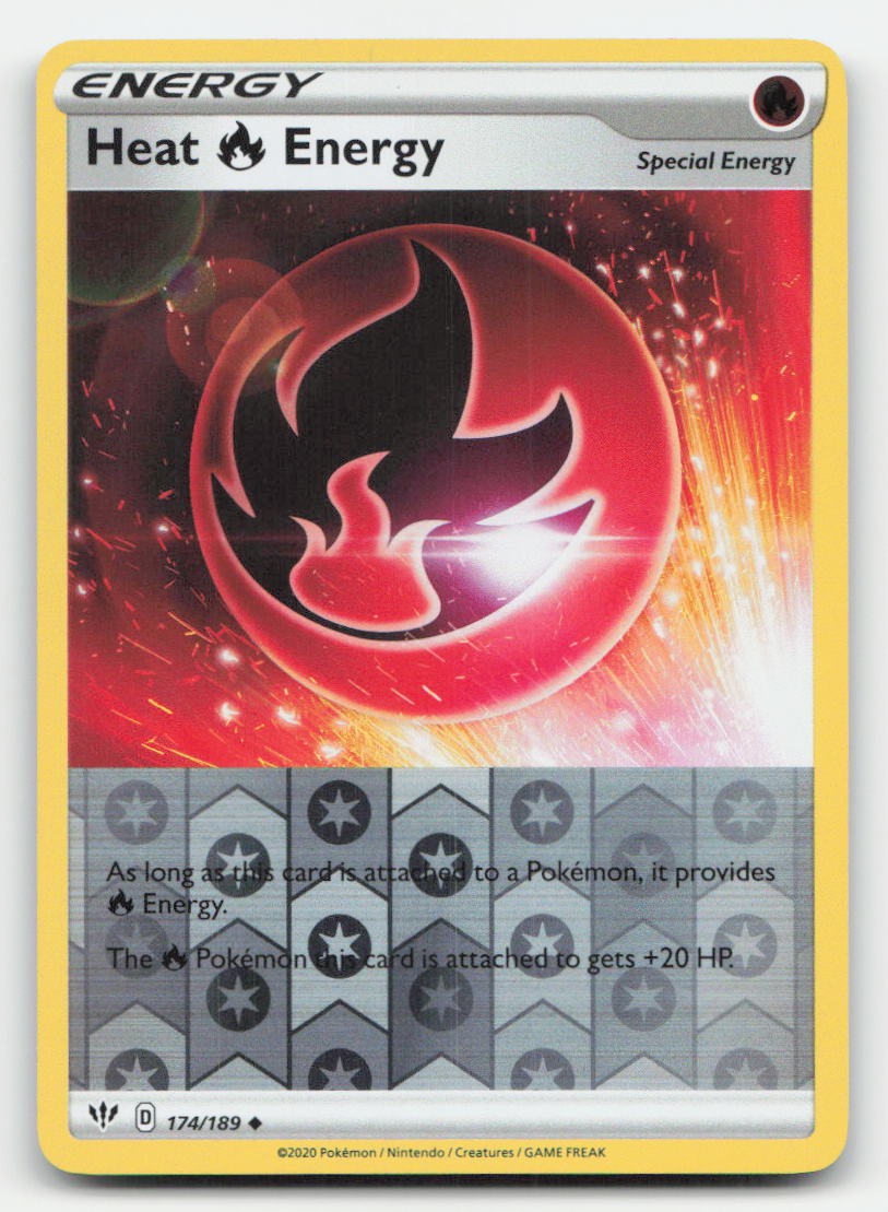 Heat Fire Energy Reverse Holo Darkness Ablaze 174/189 UC Pokemon NM