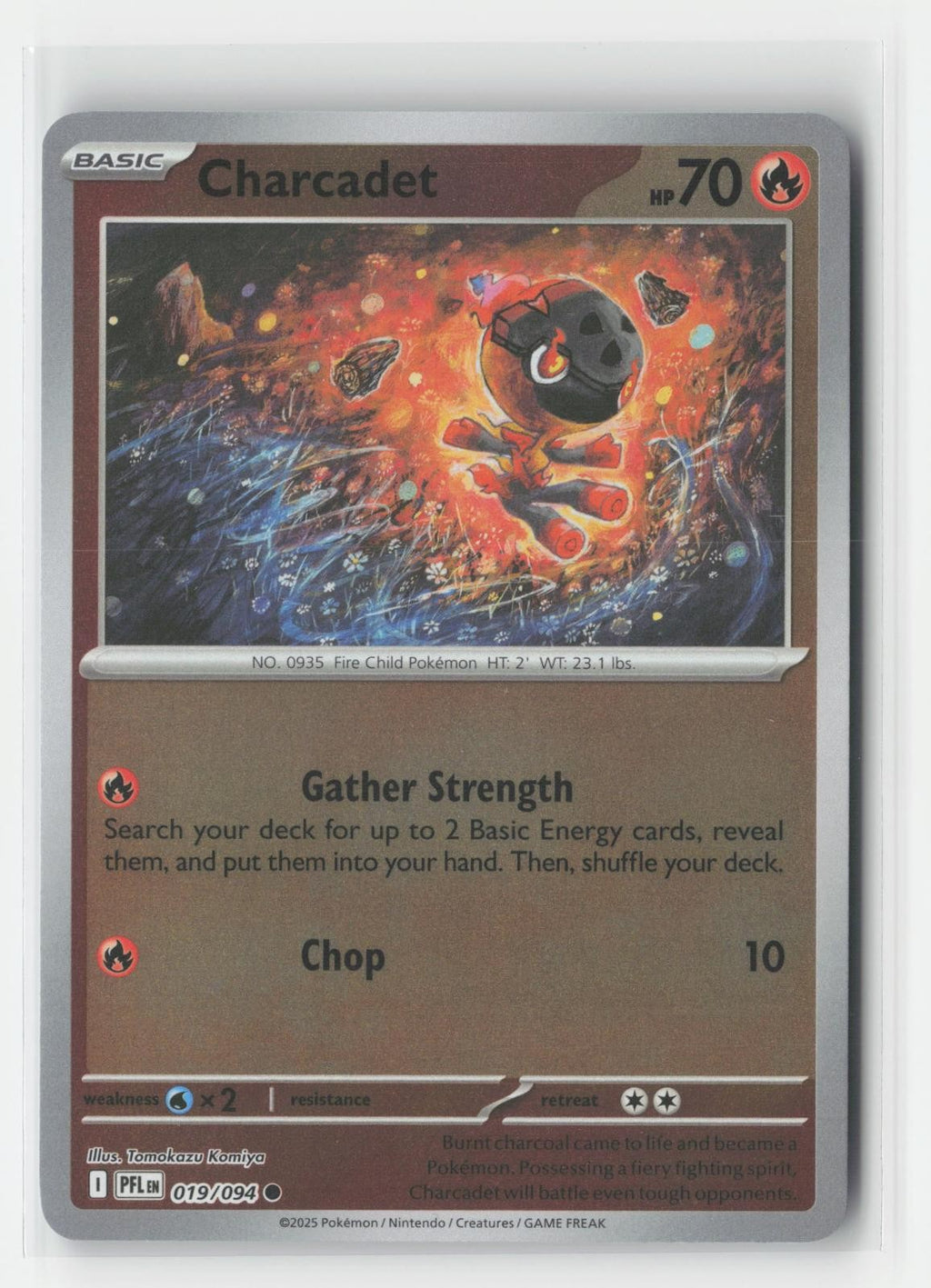 Charcadet Reverse Holo Phantasmal Flames 019/094 C Pokemon NM