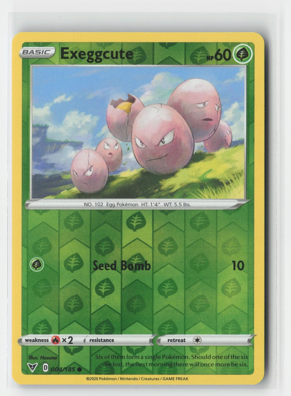 Exeggcute Vivid Voltage 004/185 C Pokemon Reverse Holo NM