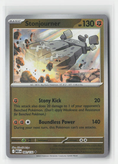 Stonjourner Reverse Holo Mega Evolution 081/132 UC Pokemon NM