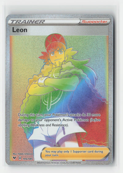 Leon (Secret) Holo SWSH04: Vivid Voltage SWSH04 195/185 Pokemon TCG