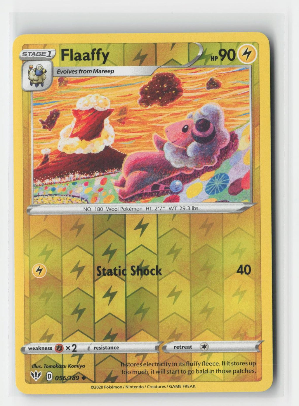 Flaaffy Darkness Ablaze 056/189 UC Pokemon Reverse Holo NM