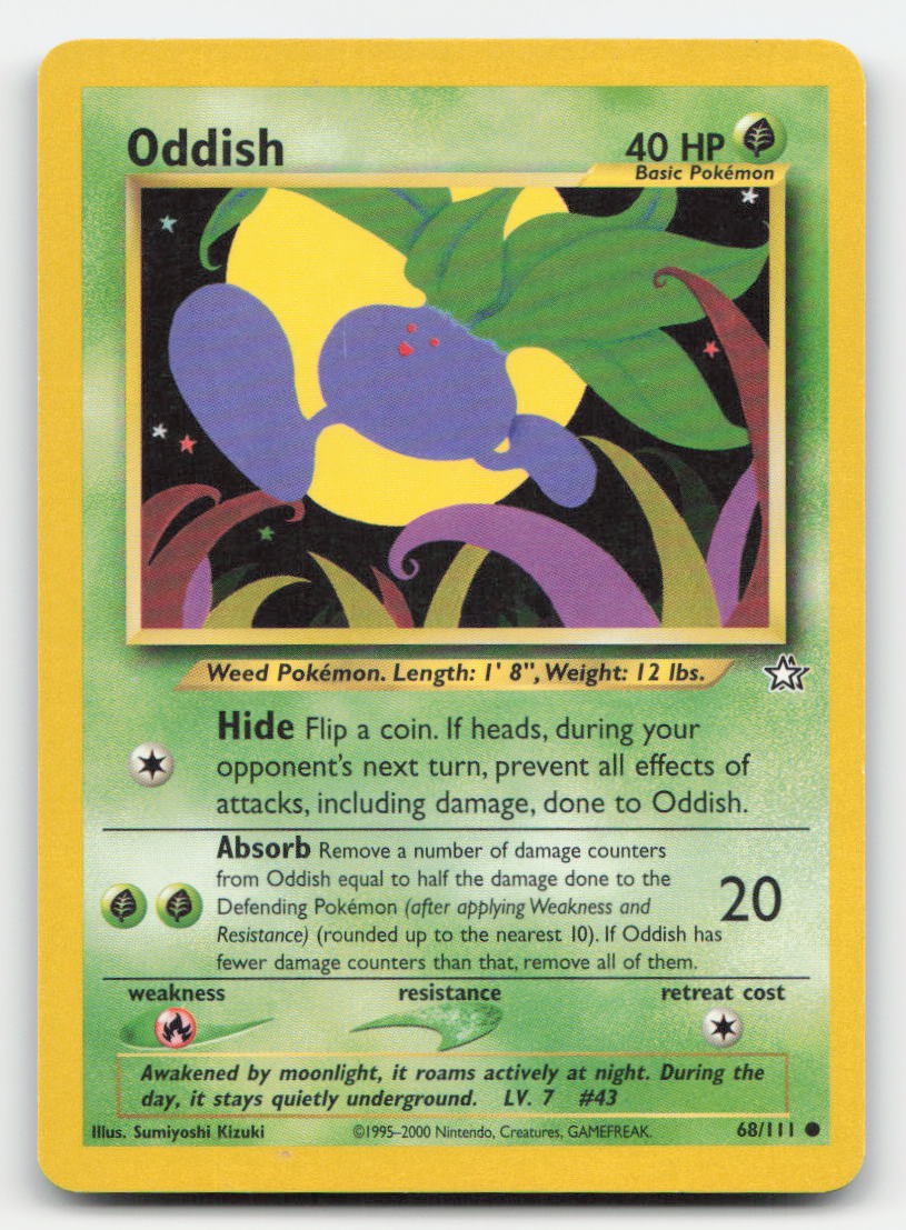 Oddish Unlimited Neo Genesis 68/111 C Pokemon DMG