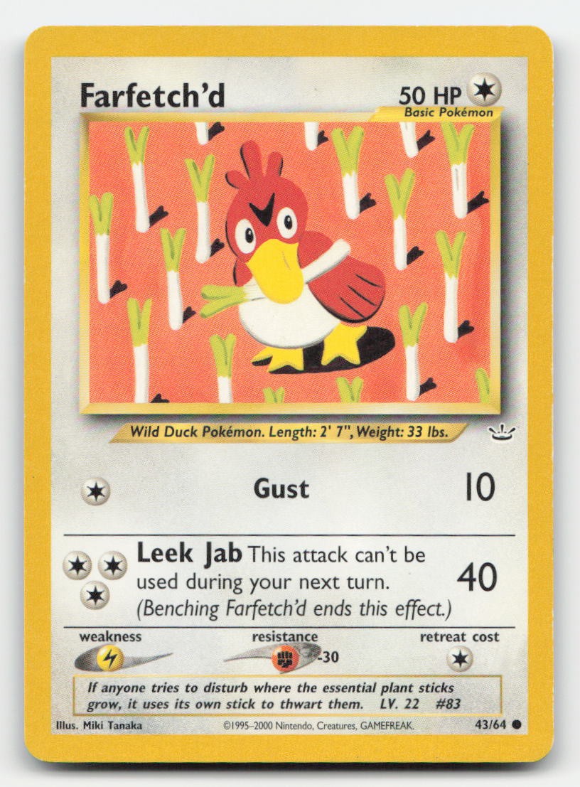 Farfetch'd Unlimited Neo Revelation 43/64 C Pokemon LP