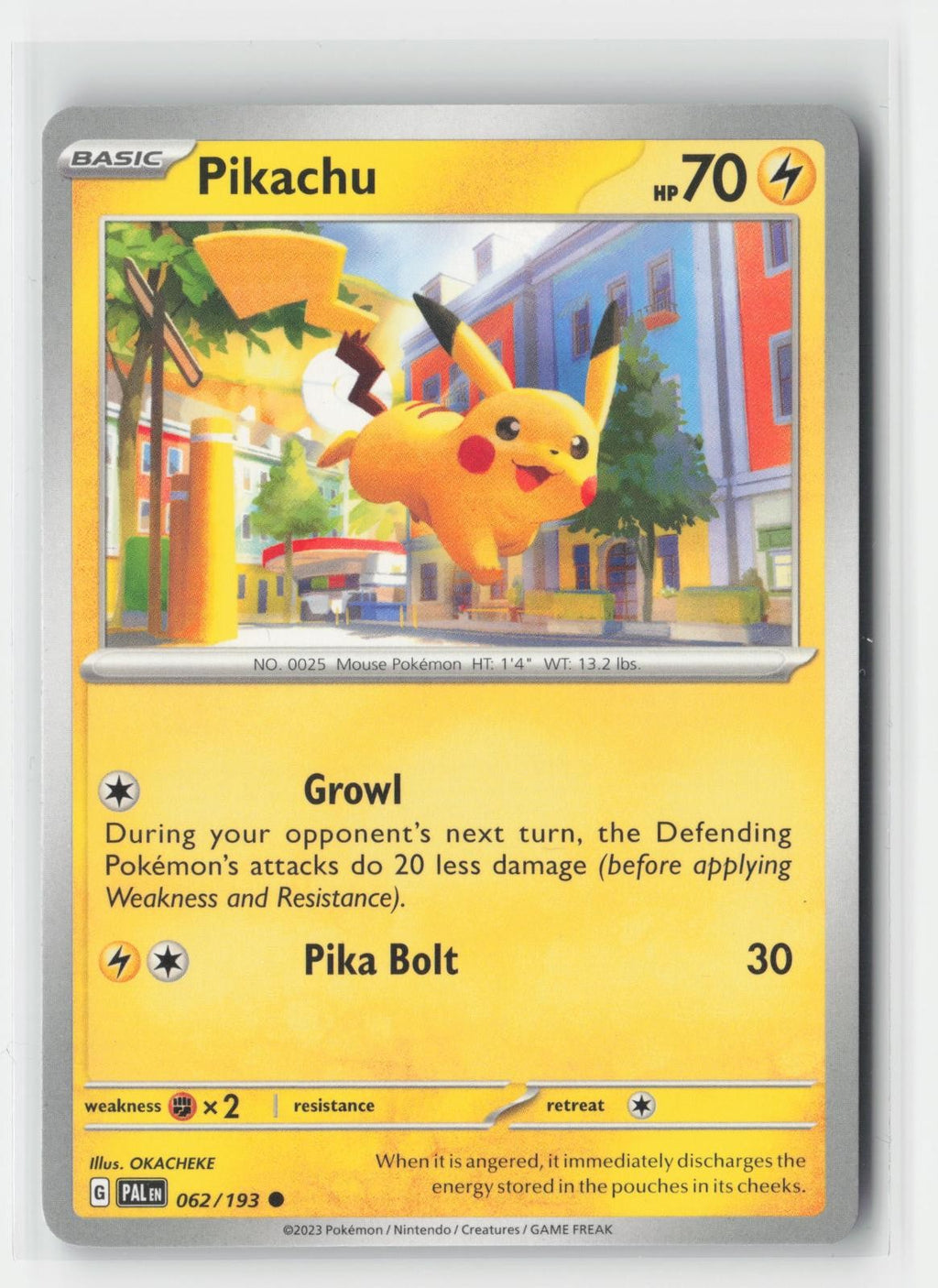 Pikachu Paldea Evolved 062/193 C Pokemon LP