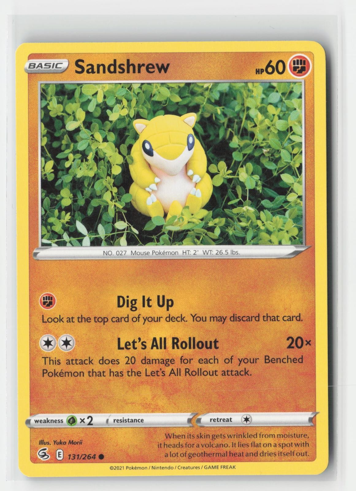 Sandshrew Fusion Strike 131/264 C Pokemon NM