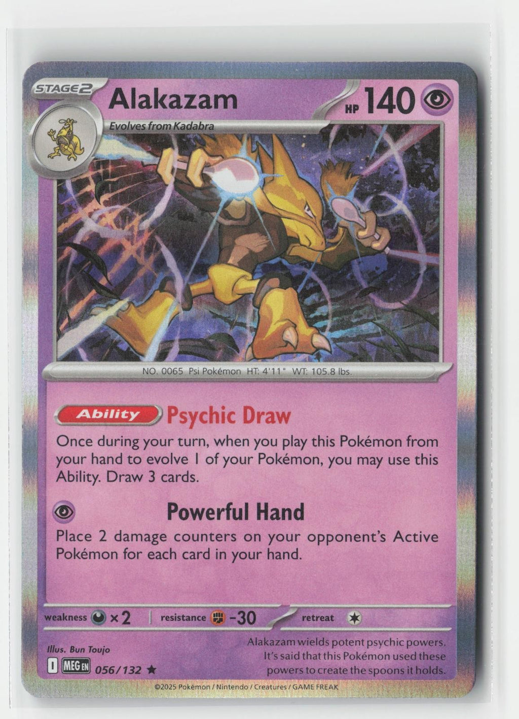Alakazam Holo Mega Evolution 056/132 R Pokemon NM